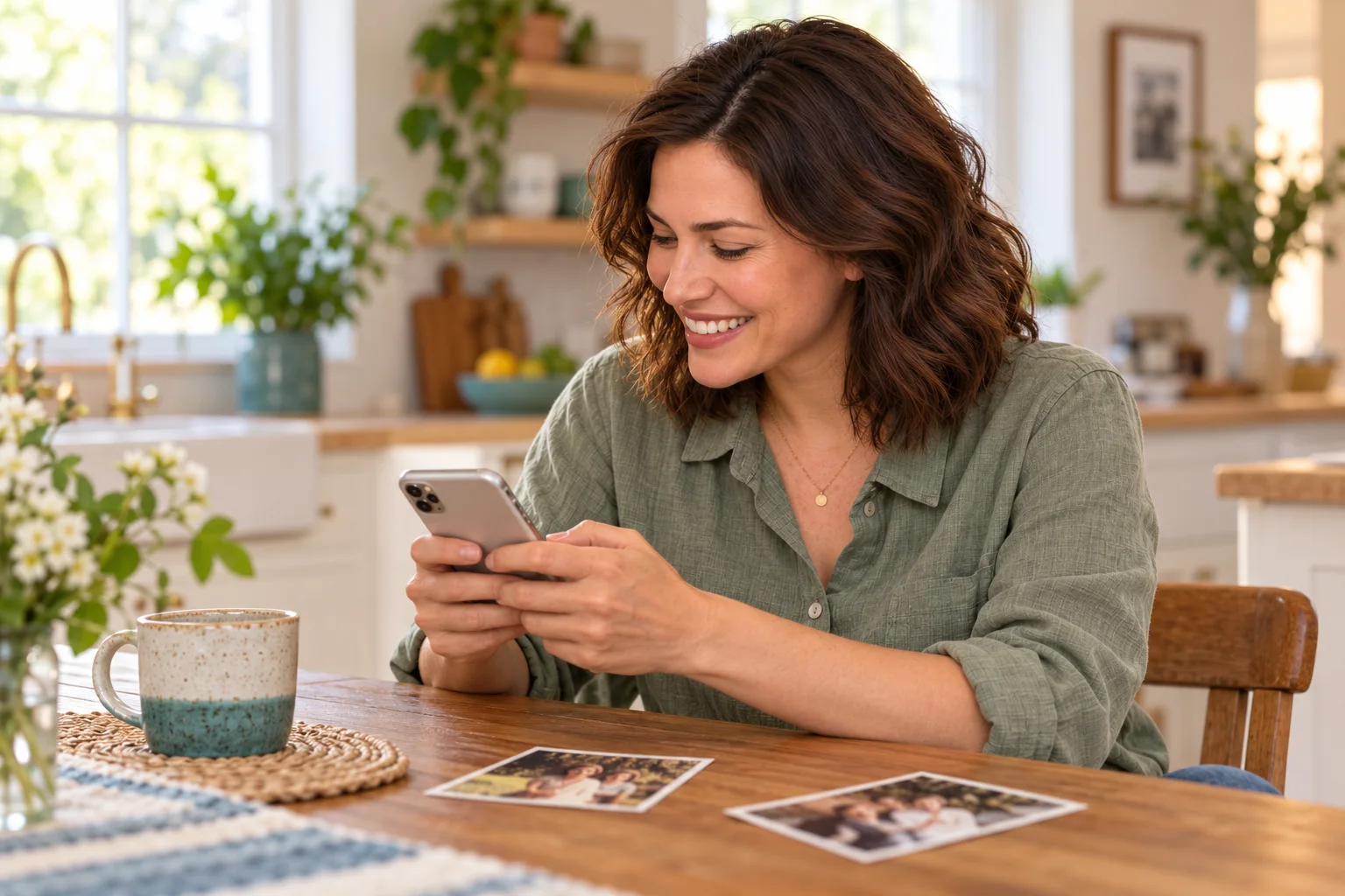 A daughter shares memories for a personalized biography from her smartphone